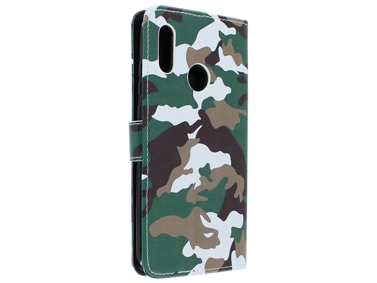 Camouflage Book Case - Honor 10 Lite hoesje