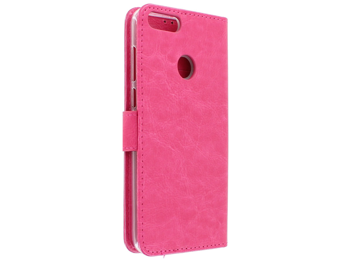 Bookcase Wallet Roze - Huawei P Smart hoesje