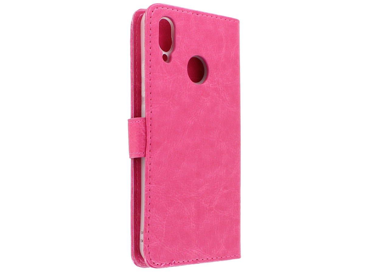 Bookcase Wallet Roze - Huawei P Smart+ hoesje