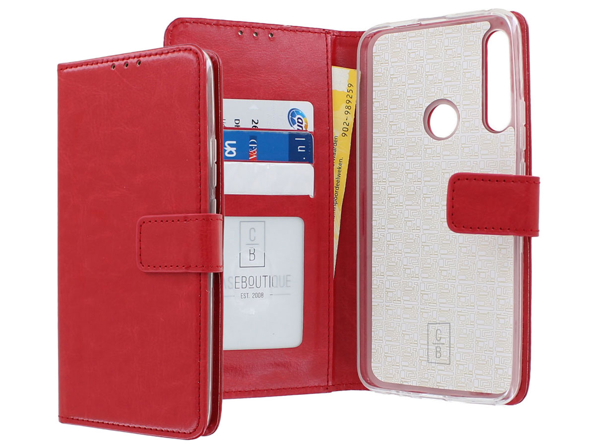 Book Case Wallet Mapje Rood - Huawei P Smart Z hoesje