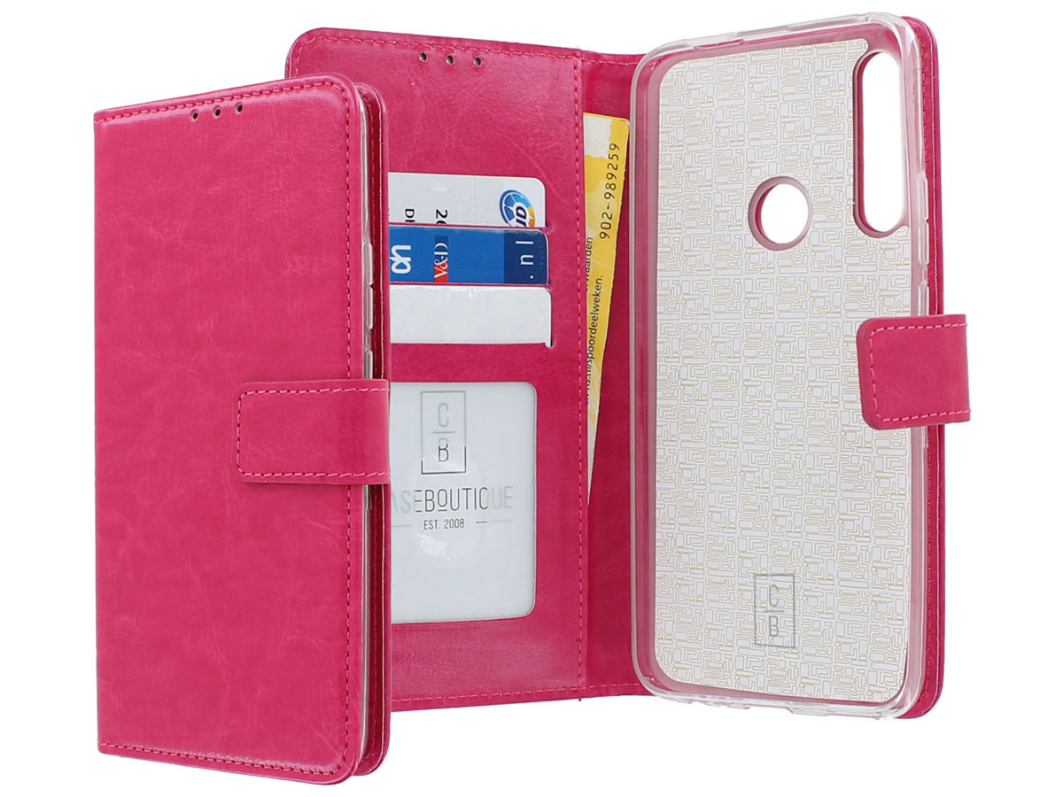 Book Case Wallet Mapje Roze - Huawei P Smart Z hoesje