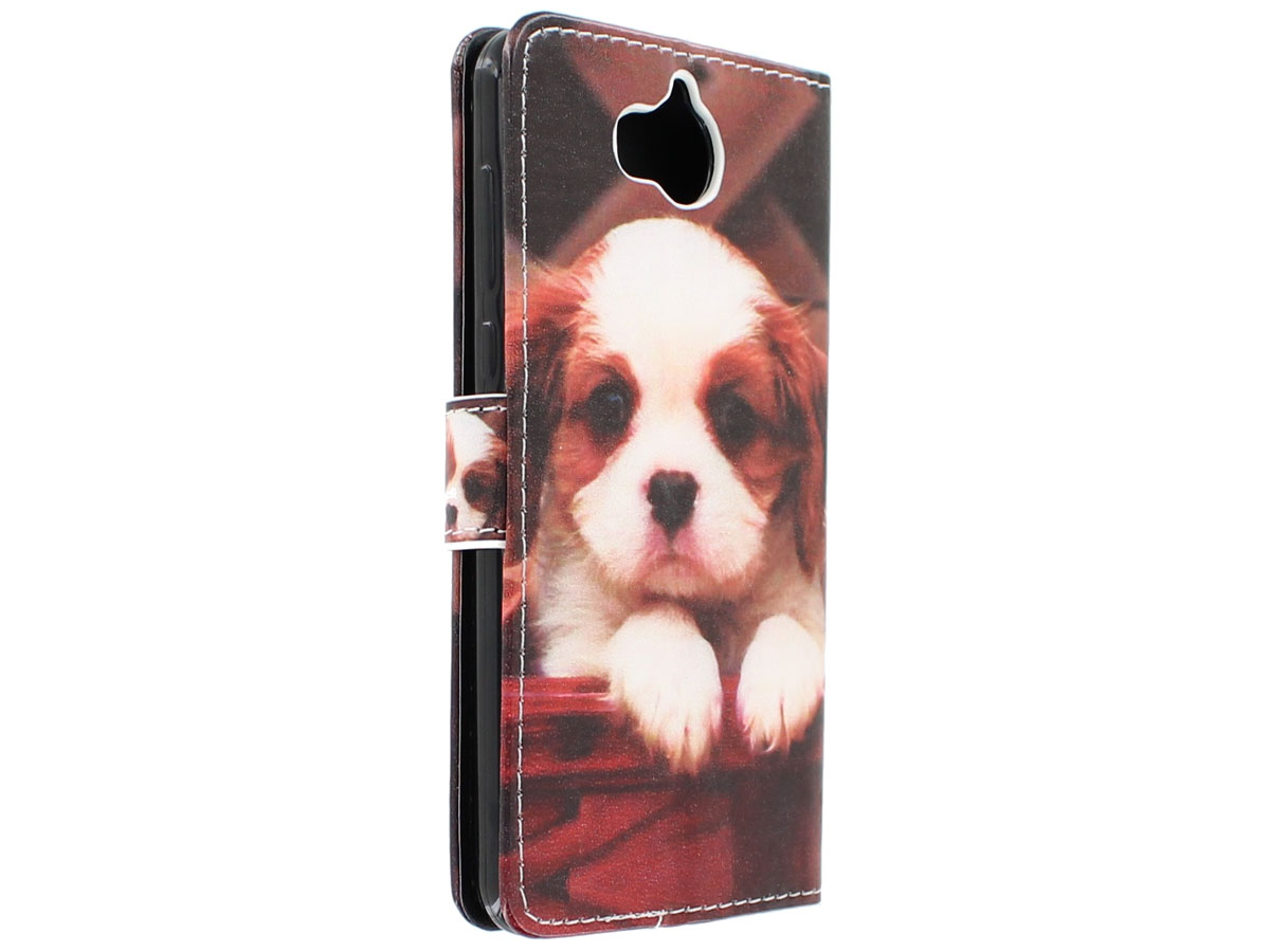 Puppy Dog Bookcase - Huawei Y6 2017 hoesje