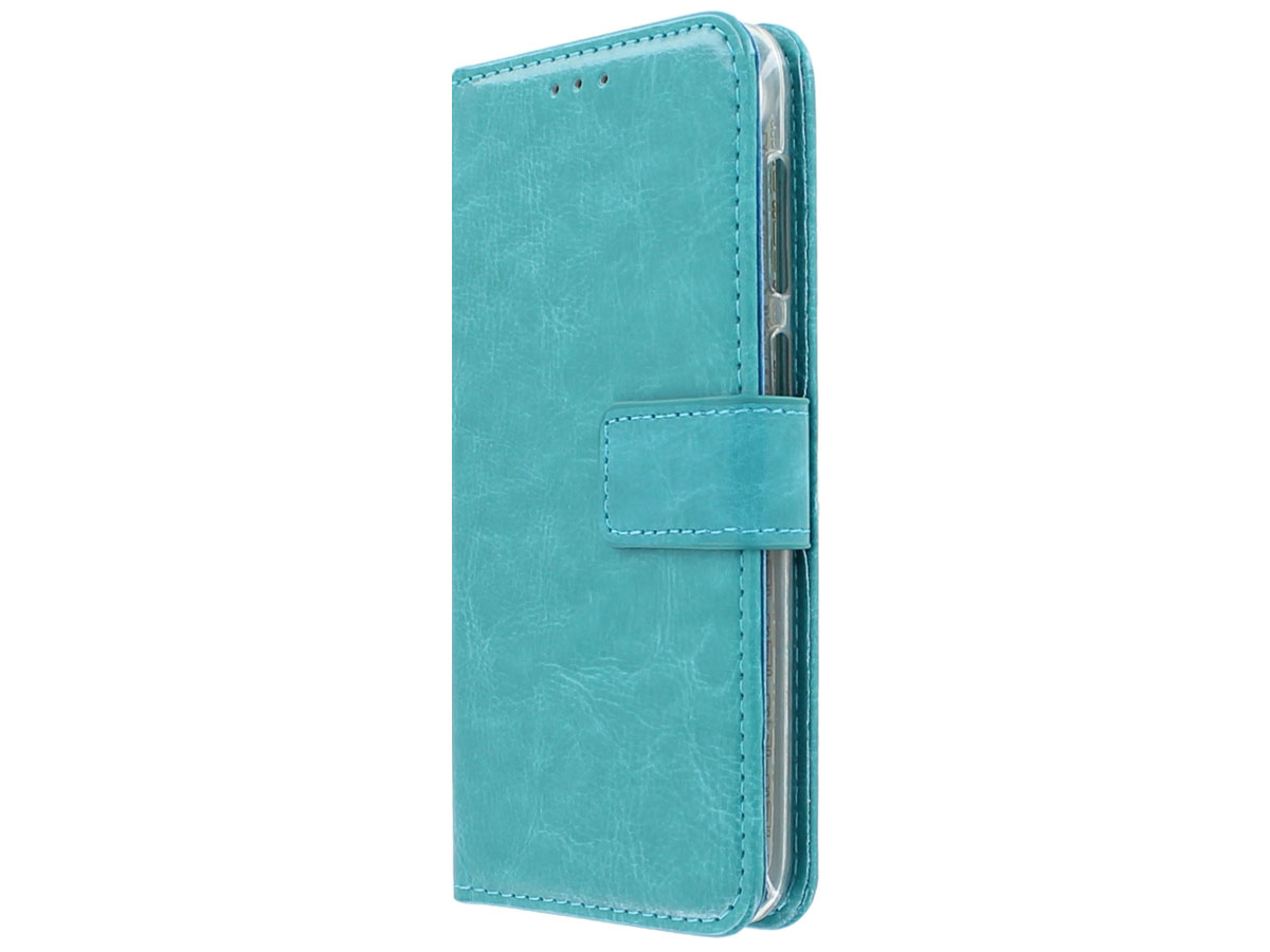 Bookcase Wallet Turquoise - Huawei Y6 Pro 2017 hoesje