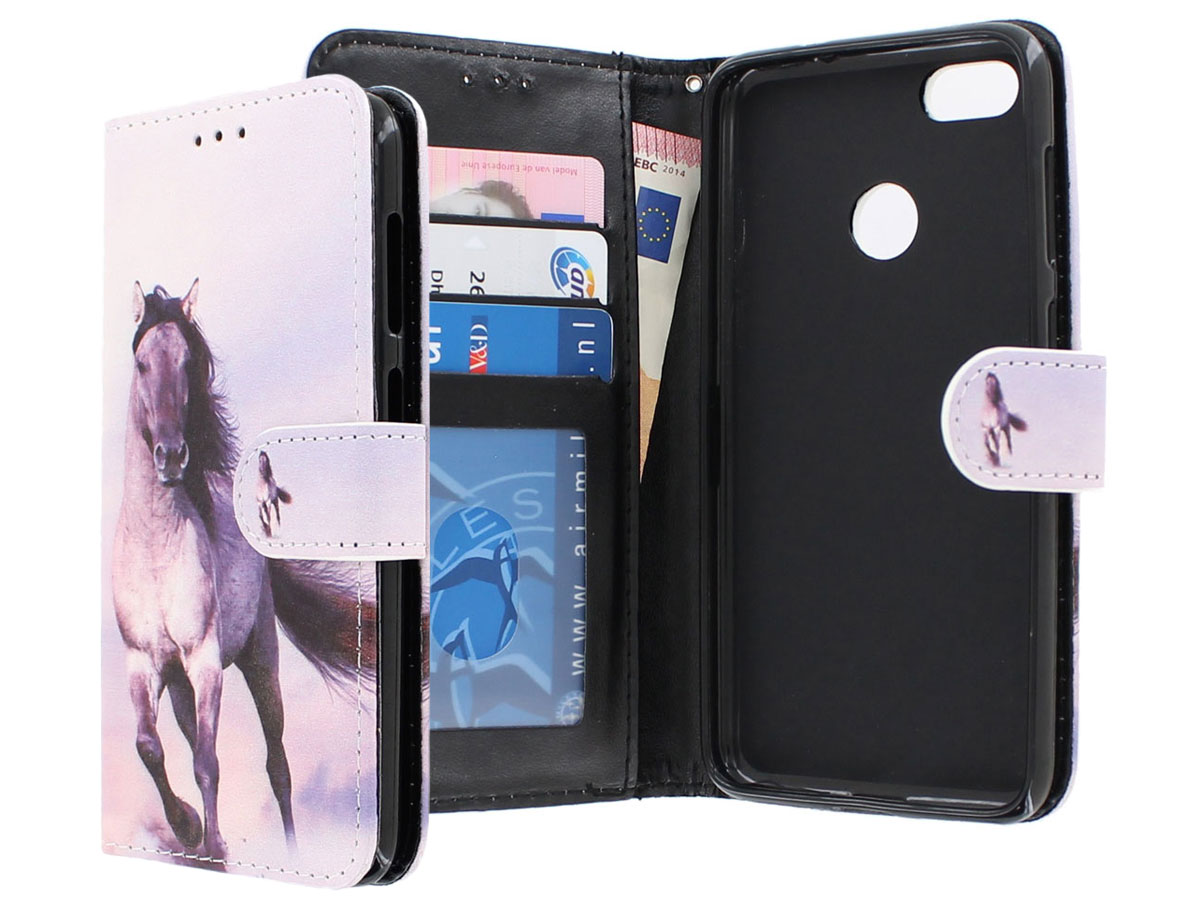 Paarden Bookcase Wallet | Huawei Pro 2017 hoesje