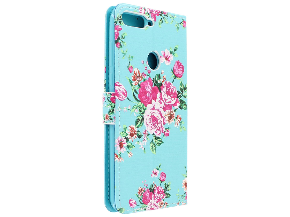 Flower Bookcase Wallet - Huawei Y7 2018 hoesje