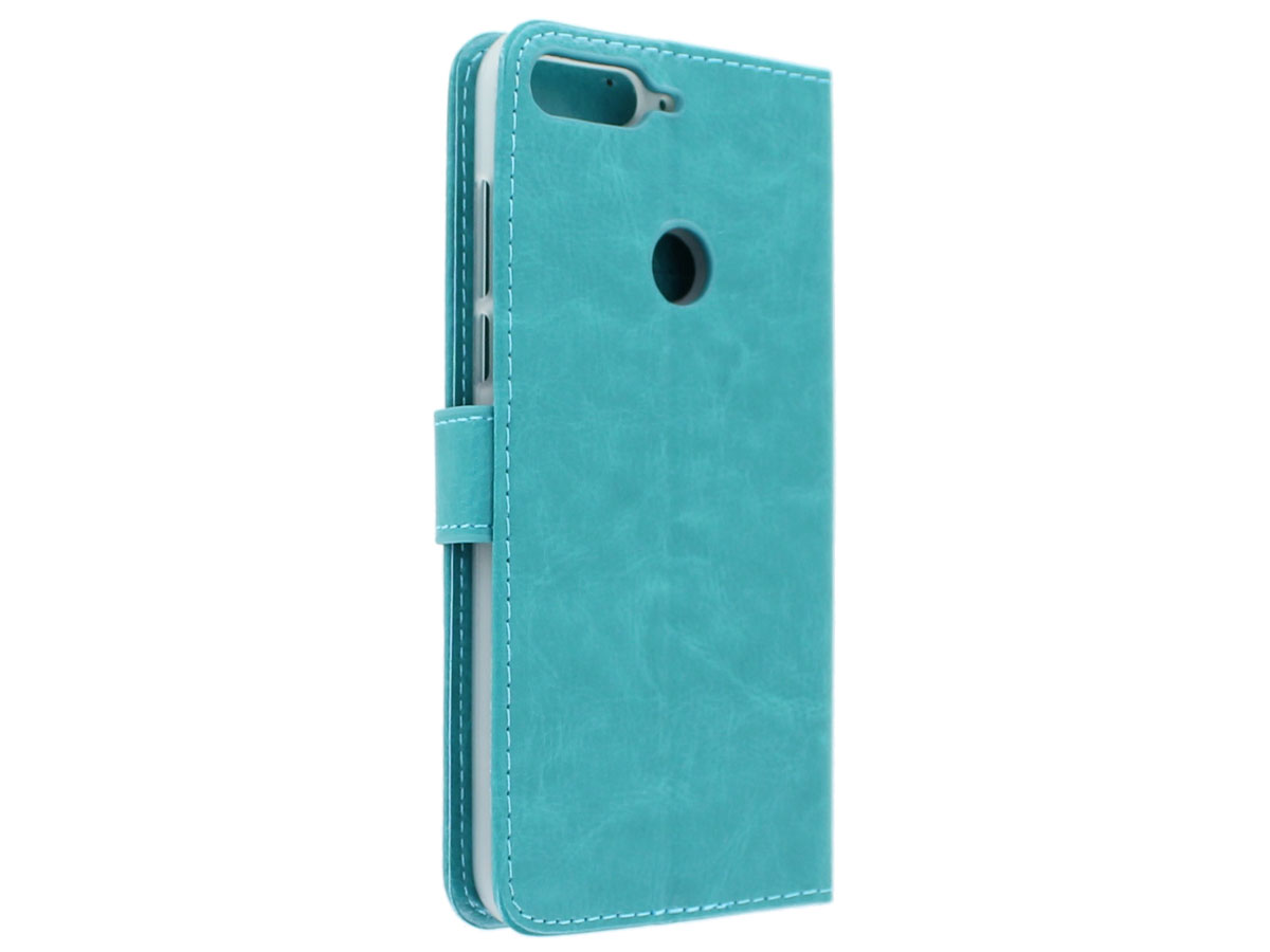 Bookcase Wallet Turquoise - Huawei Y7 2018 hoesje