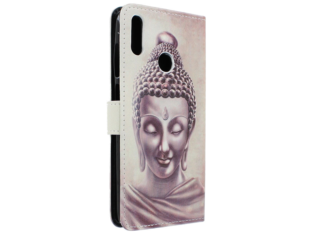 Book Case Mapje Boeddha - Huawei Y7 2019 hoesje