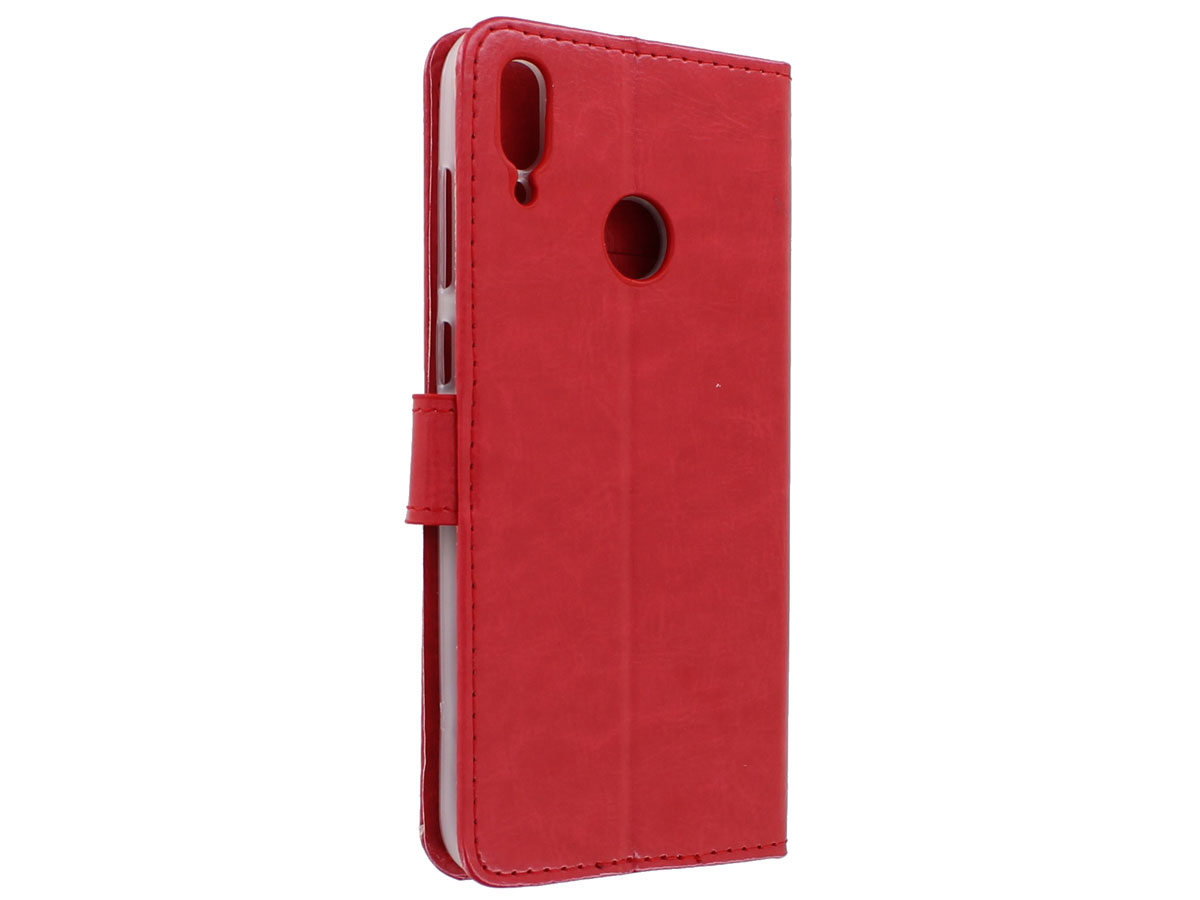 Book Case Mapje Rood - Huawei Y7 2019 hoesje