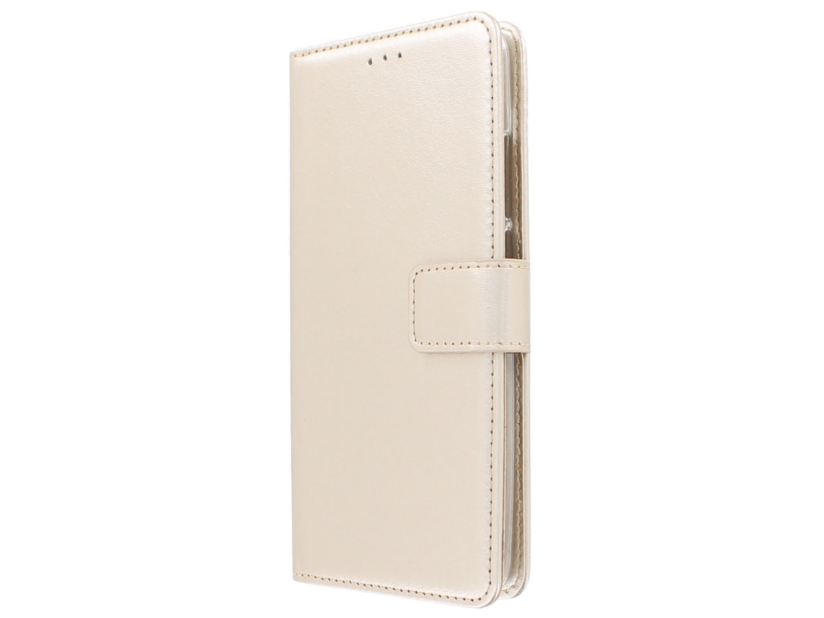 Boekmodel Wallet Bookcase Goud - Huawei Y7 hoesje