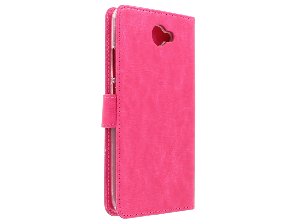 Boekmodel Wallet Bookcase Roze - Huawei Y7 hoesje