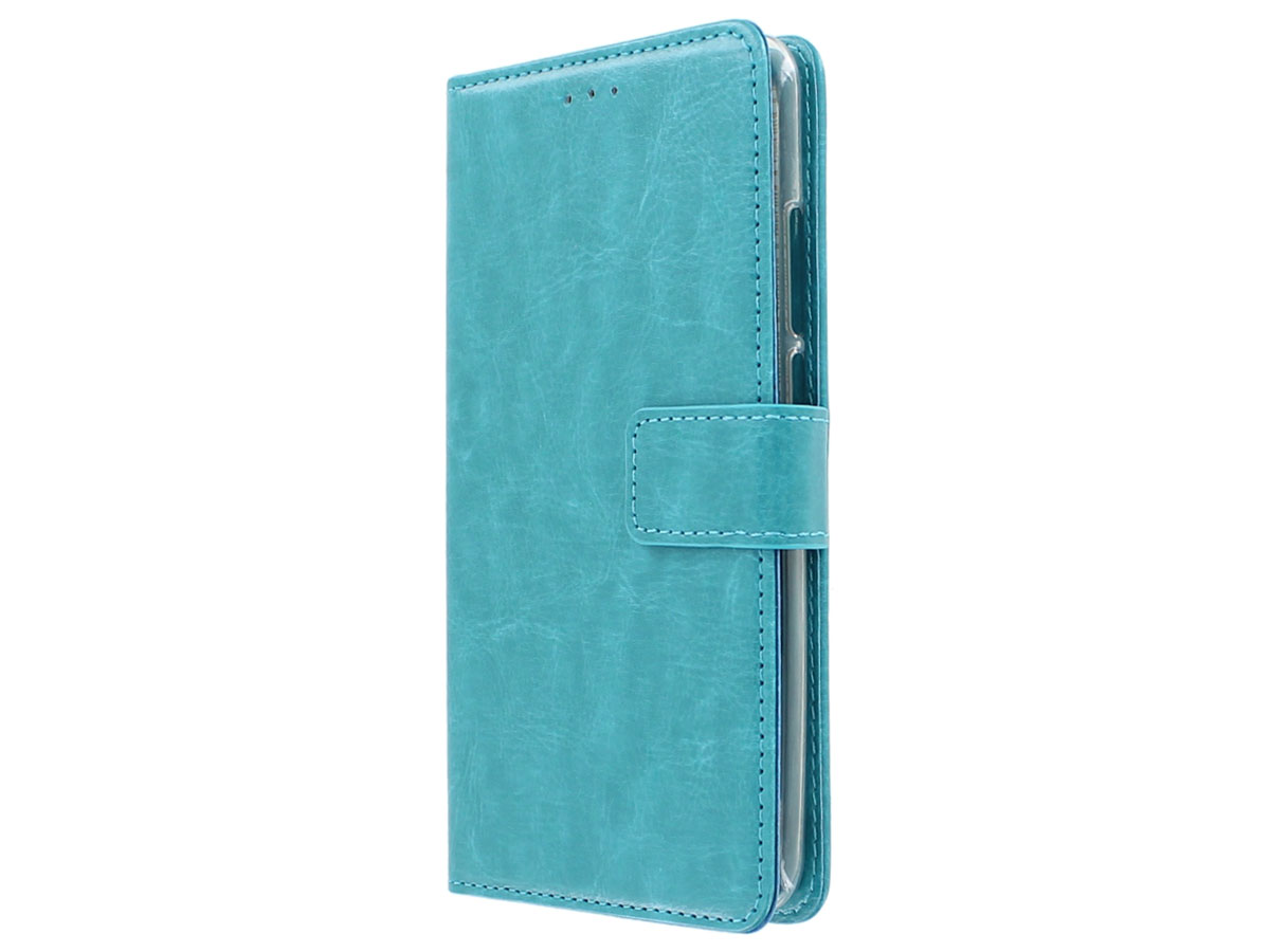 Boekmodel Wallet Bookcase Turquoise - Huawei Y7 hoesje