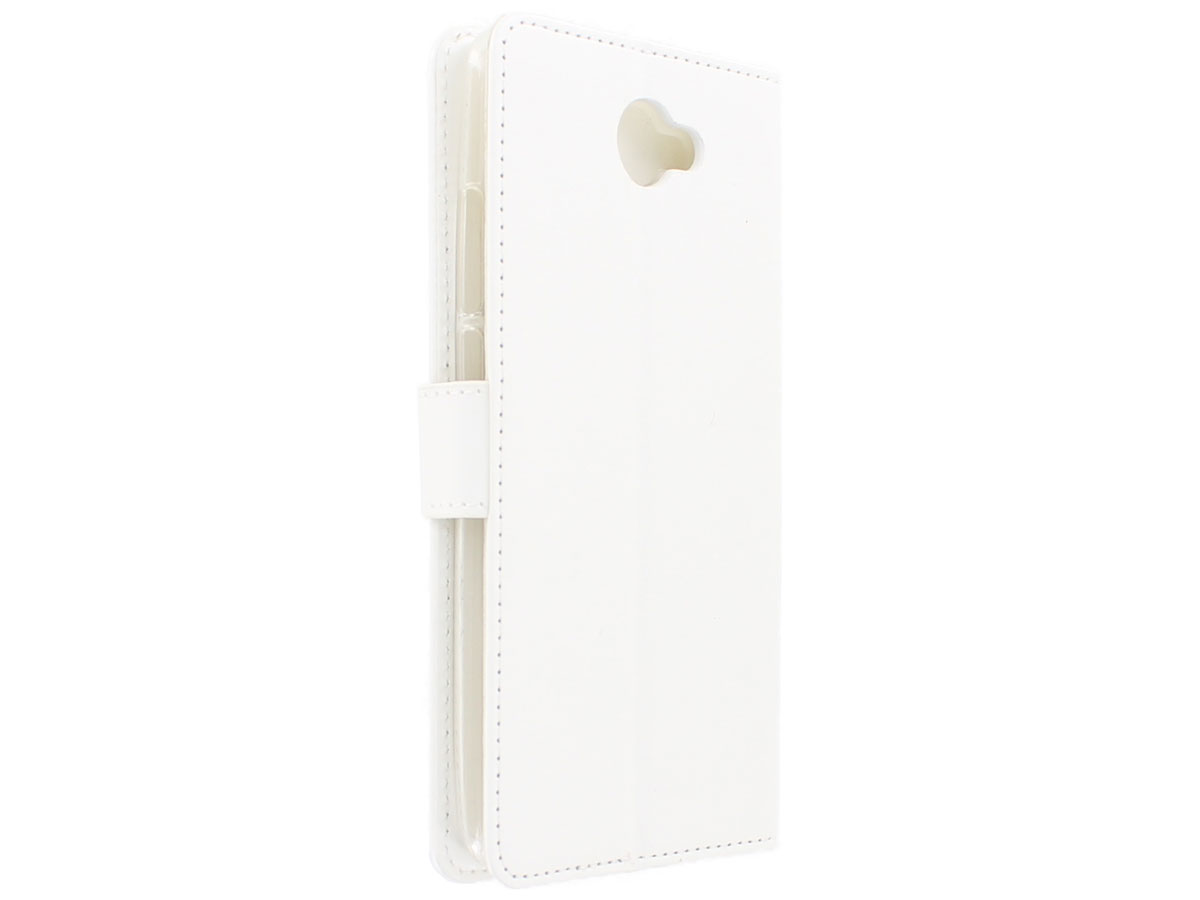 Boekmodel Wallet Bookcase Wit - Huawei Y7 hoesje