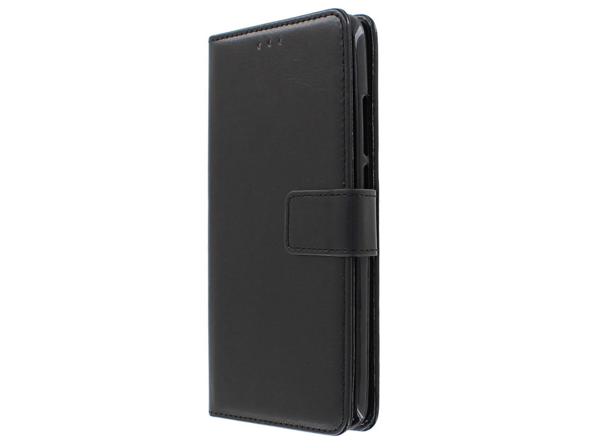 Boekmodel Wallet Bookcase Zwart - Huawei Y7 hoesje