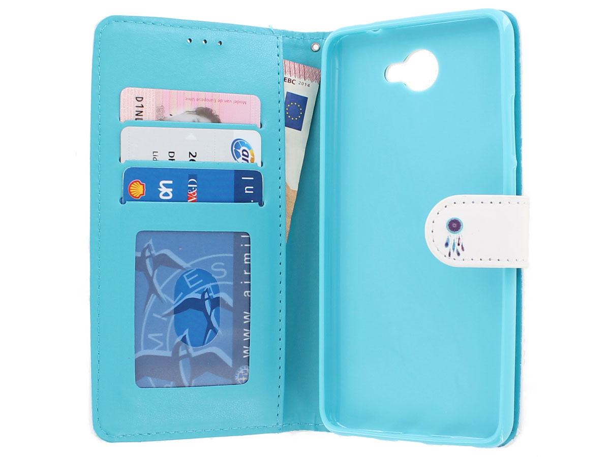 Dreamcatcher Bookcase - Huawei Y7 hoesje