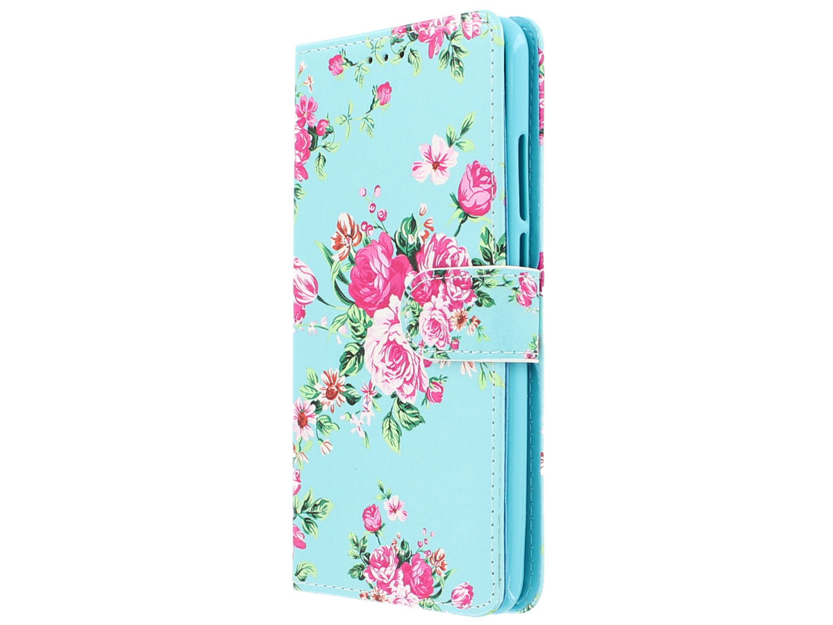 Flower Bookcase - Huawei Y7 hoesje
