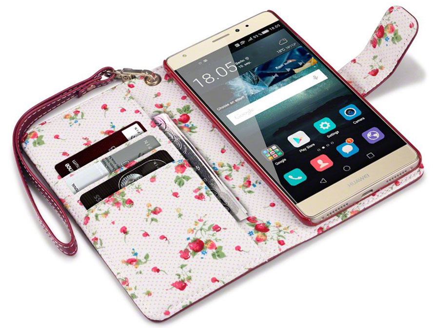Huawei Mate S hoesje - CaseBoutique Flower Wallet Case