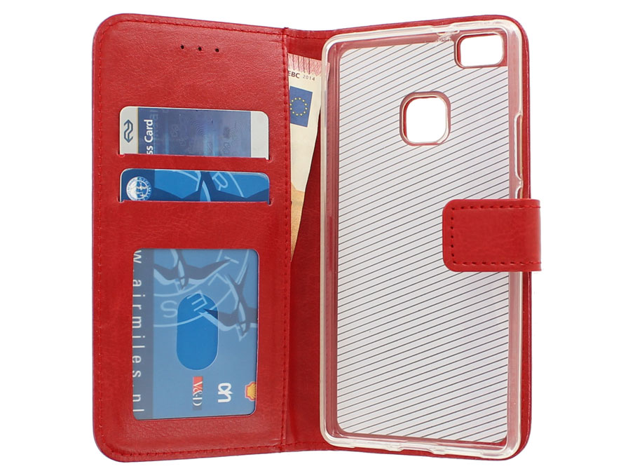 Wallet Bookcase - Huawei P9 Lite hoesje (Rood)