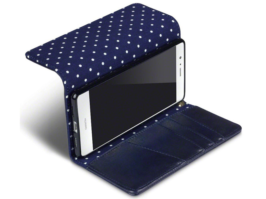 Covert Polka Dot Bookcase - Huawei P9 Lite hoesje