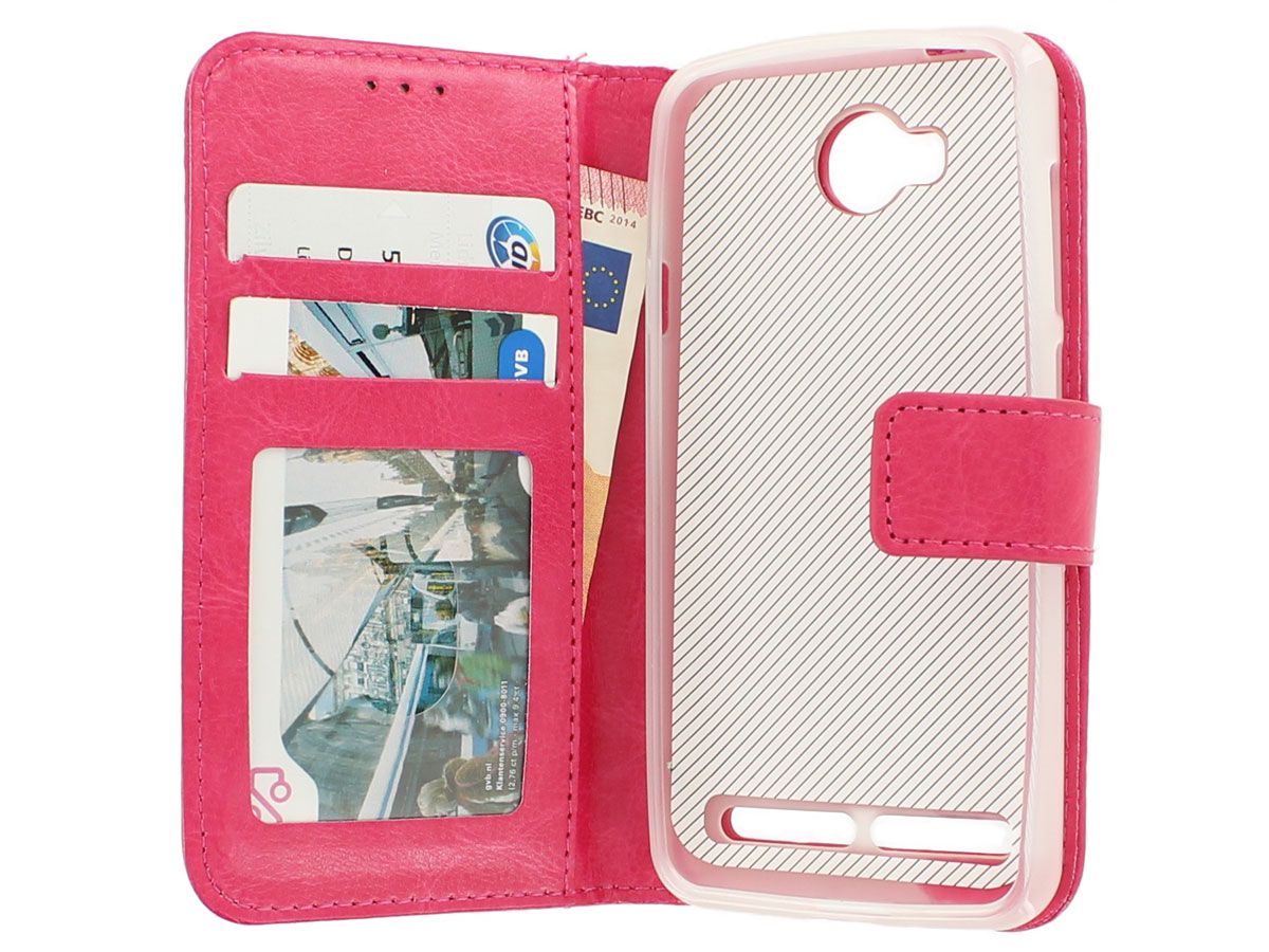 Wallet Bookcase Roze - Huawei Y3 II (Pro) hoesje
