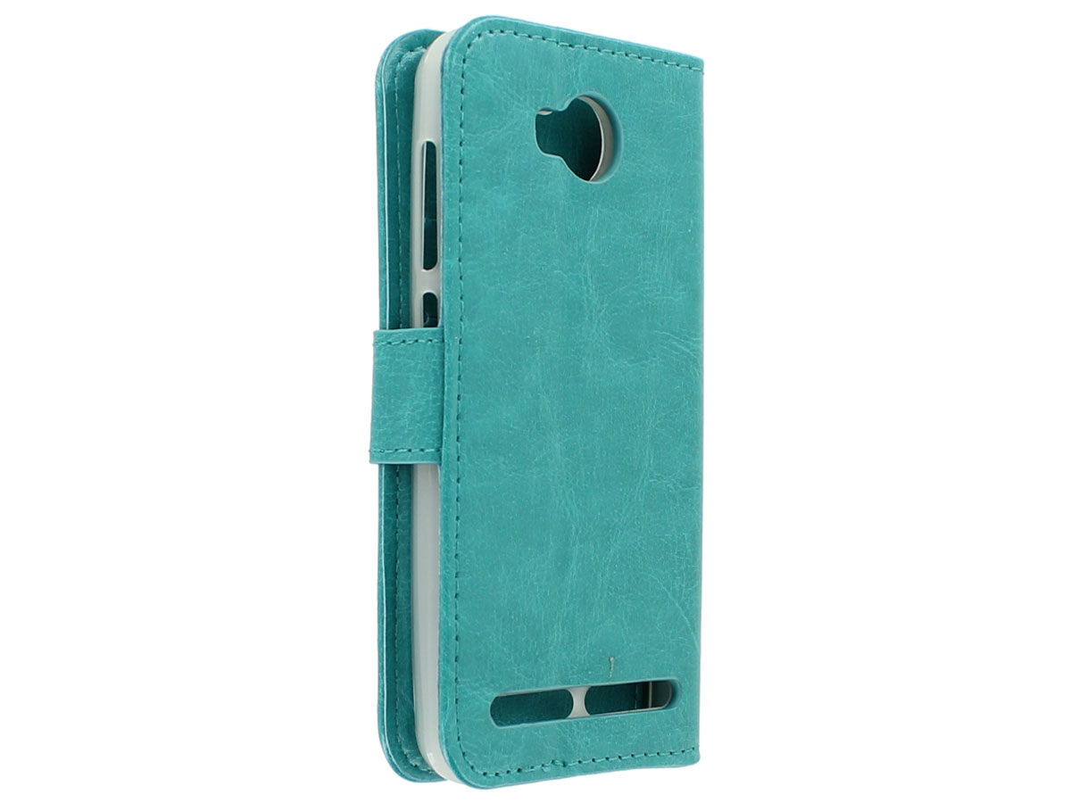 Wallet Bookcase Turquoise - Huawei Y3 II (Pro) hoesje