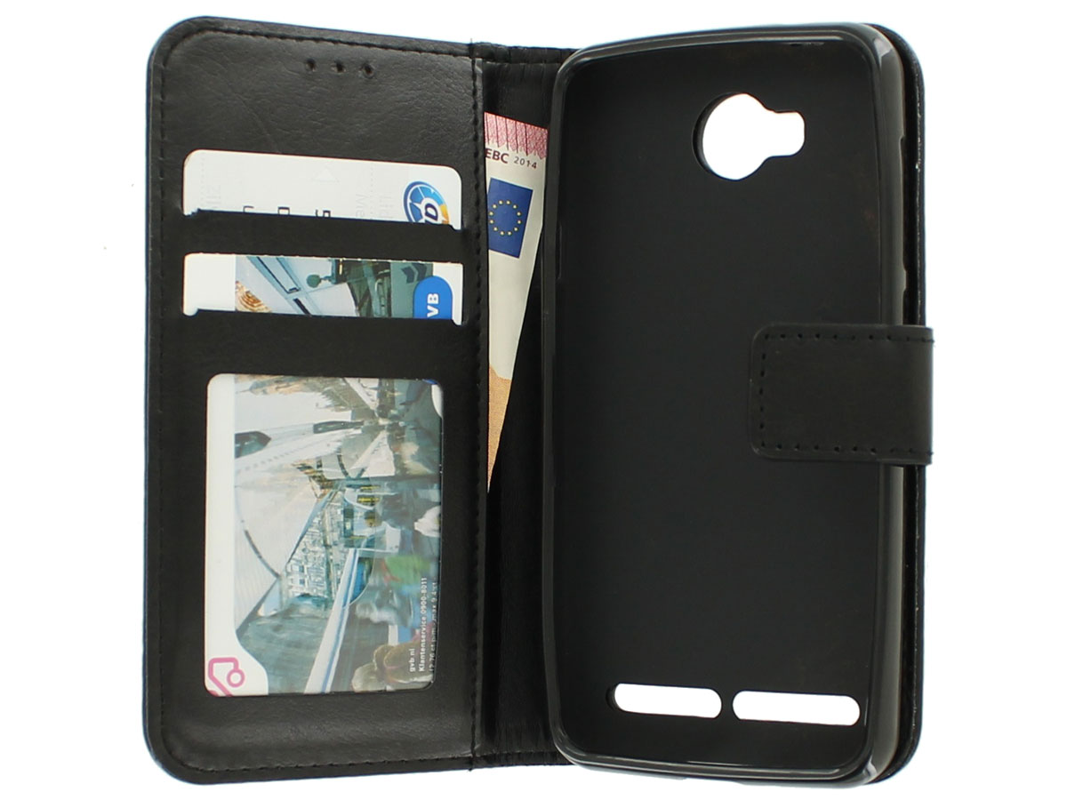 Wallet Bookcase Zwart - Huawei Y3 II (Pro) hoesje