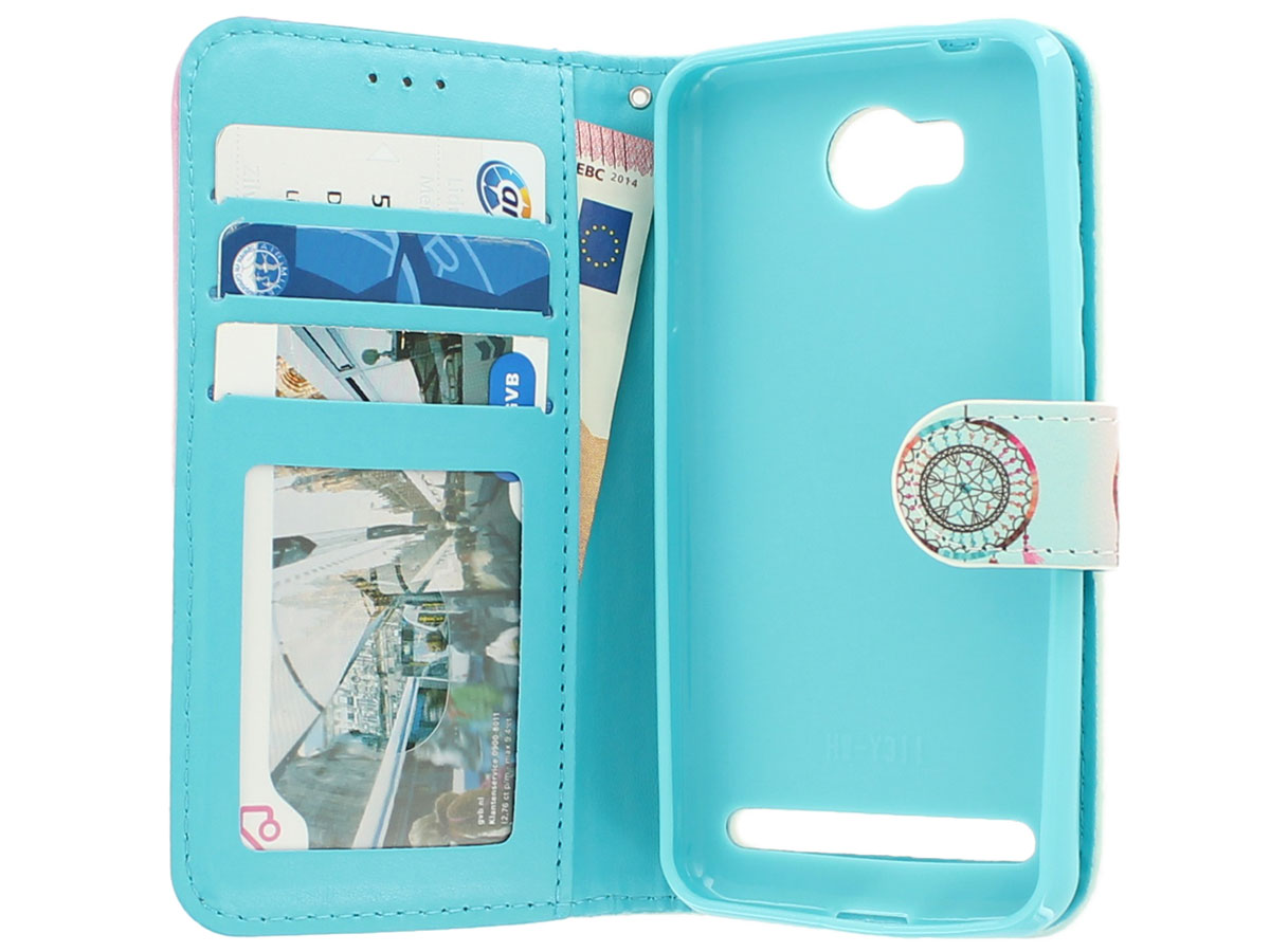Color Dreamcatcher Bookcase - Huawei Y3 II (Pro) hoesje