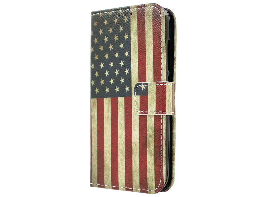 Vintage USA Book Case - Huawei Y5 Hoesje (Y541)