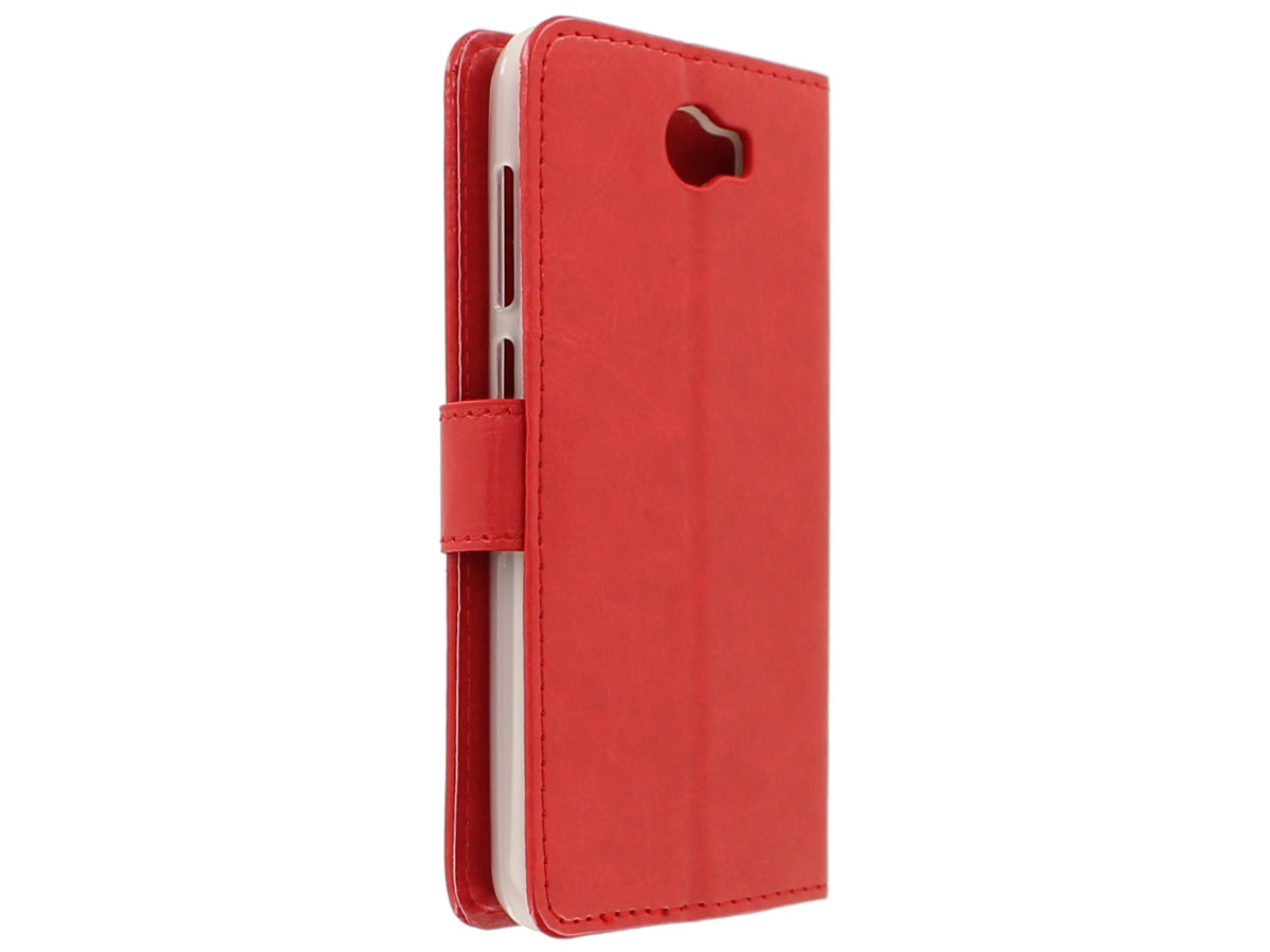 Bookcase Rood - Huawei Y5 II / Y6 II Compact hoesje