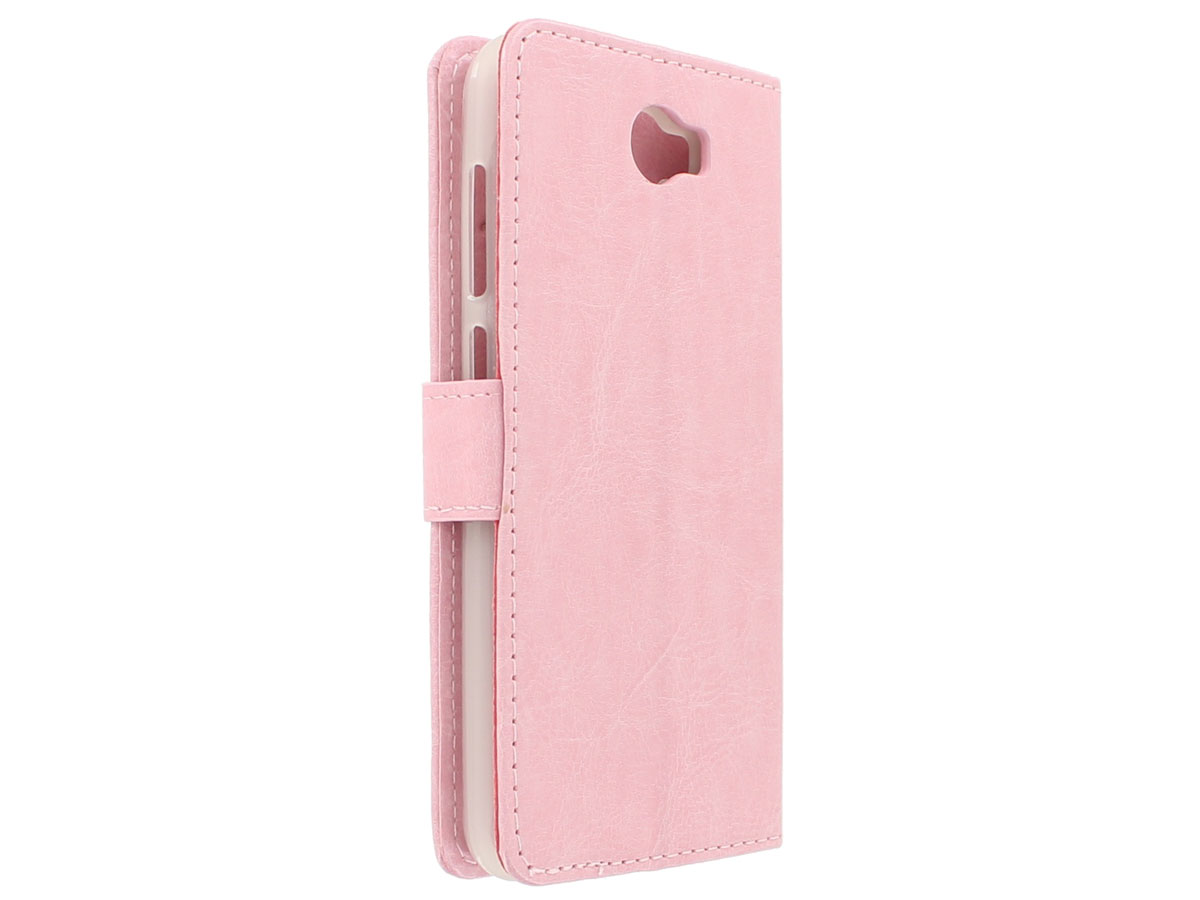 Roze Bookcase - Huawei Y5 II / Y6 II Compact hoesje