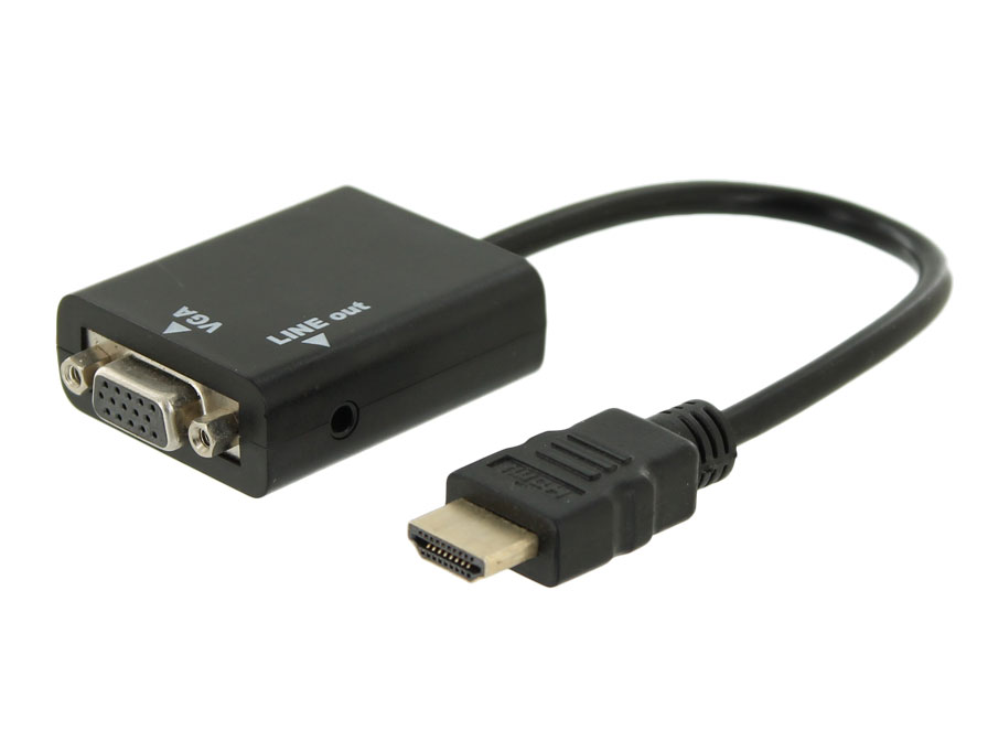 HDMI naar VGA adapter met Audio Line-out