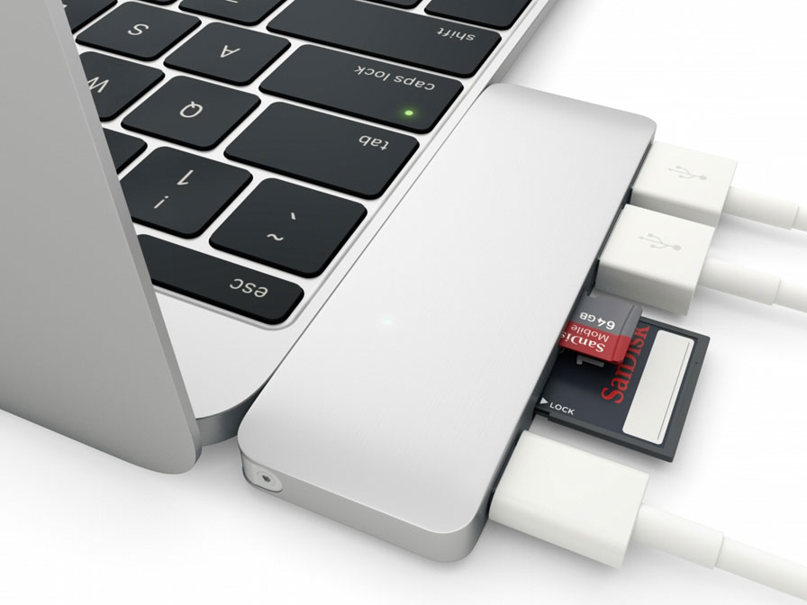 Satechi USB-C Compact Multi-Port Adapter - USB 3.0 & SD