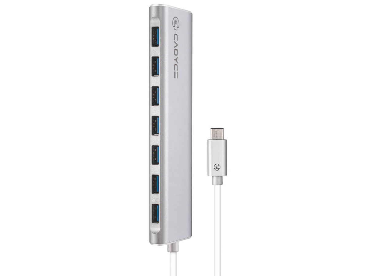 Cadyce USB-C naar 7 x USB-A 3.0 Hub Adapter