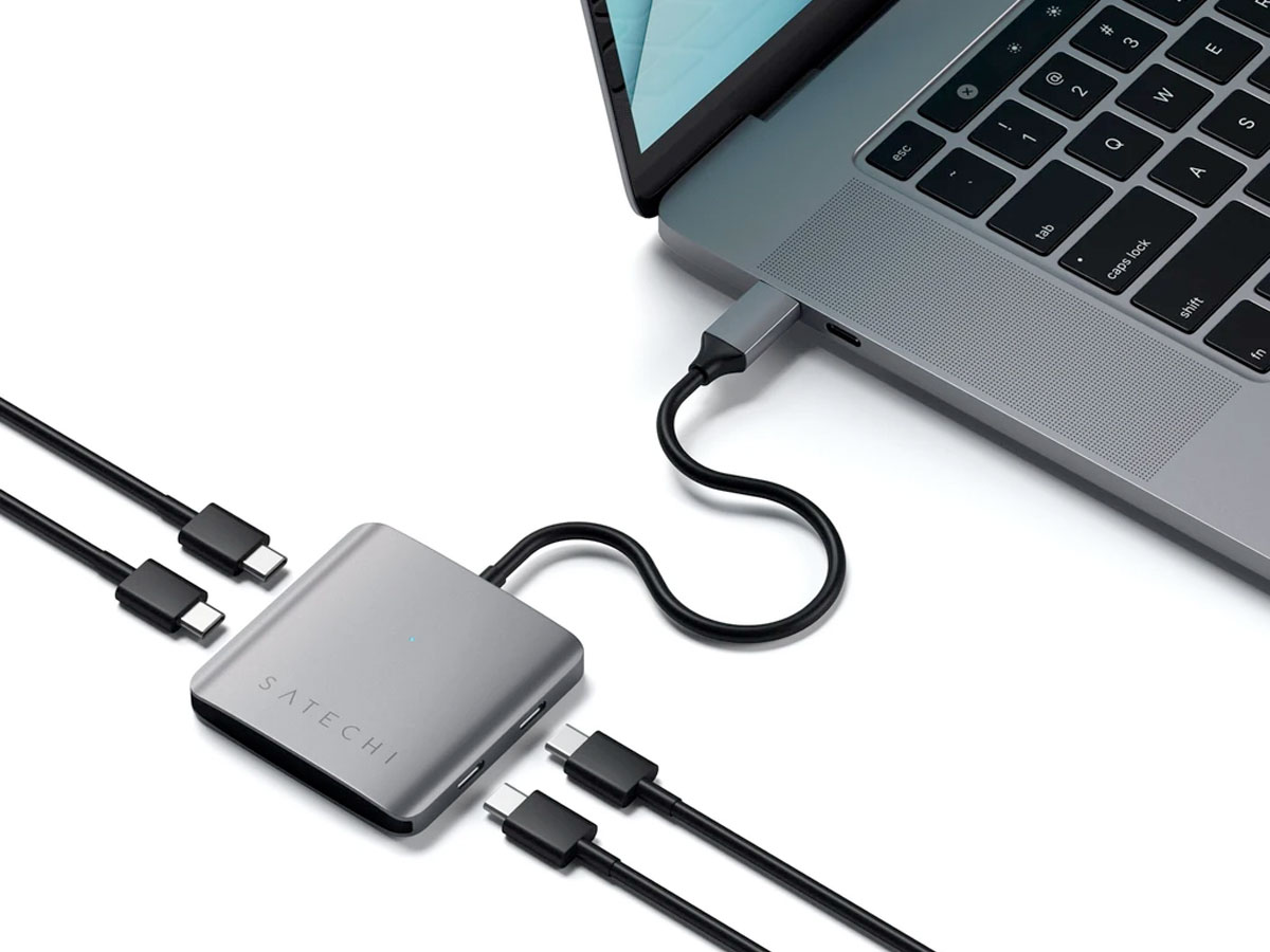 Satechi 4-Port USB-C Hub Adapter voor Dataoverdracht