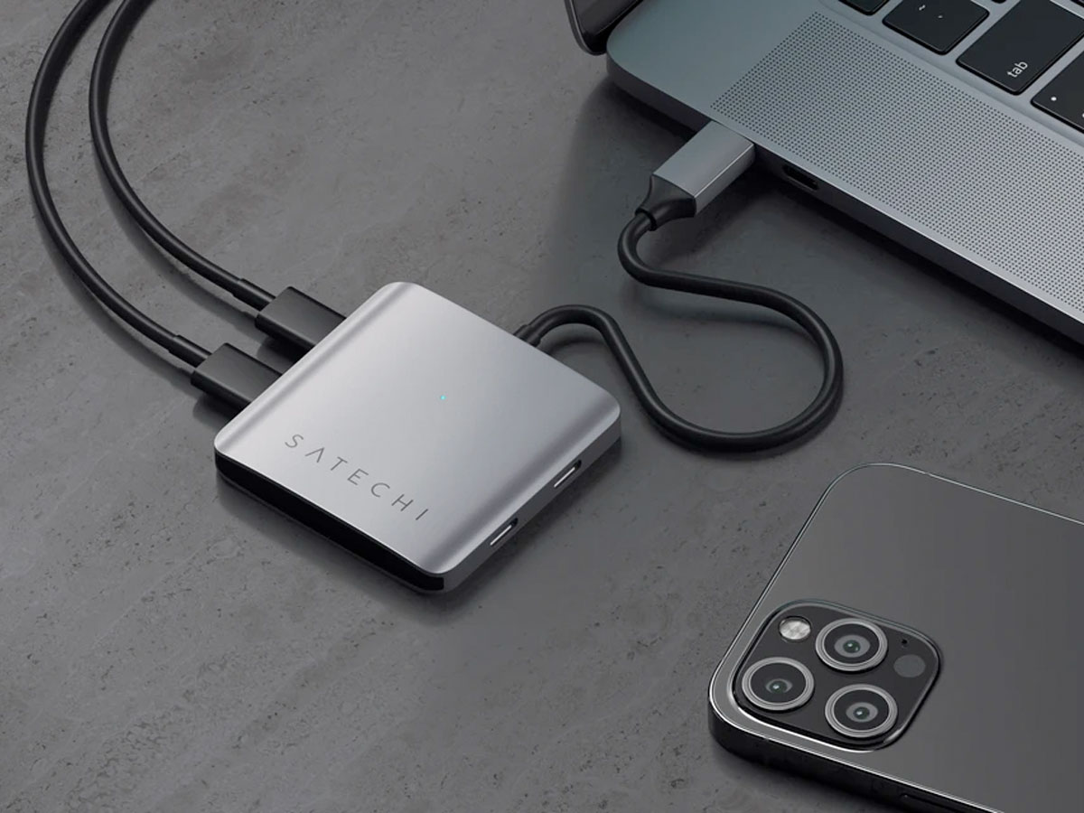 Satechi 4-Port USB-C Hub Adapter voor Dataoverdracht