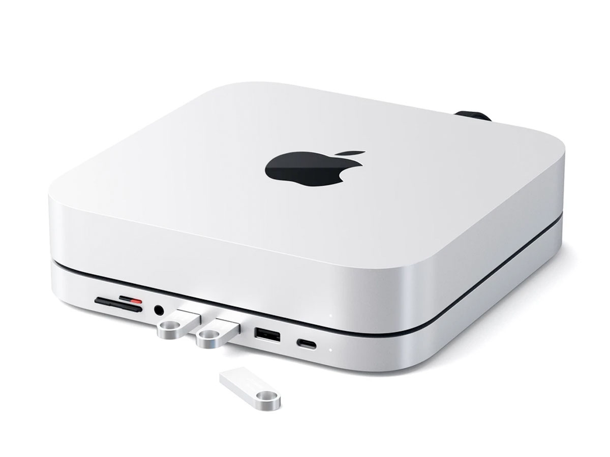 Satechi Aluminium Mac Mini/Mac Studio Stand & USB-C Hub - Zilver