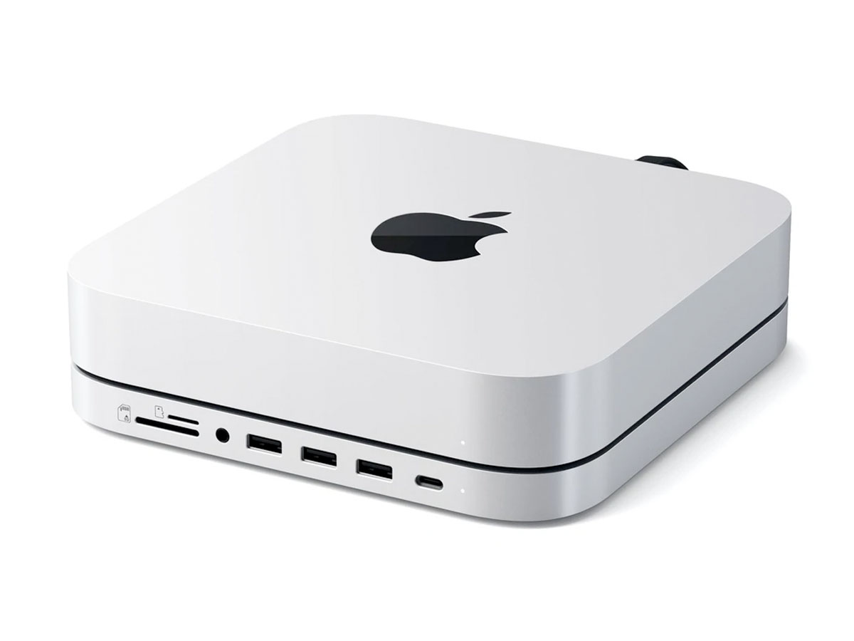 Satechi Aluminium Mac Mini/Mac Studio Stand & USB-C Hub met SSD bay - Zilver