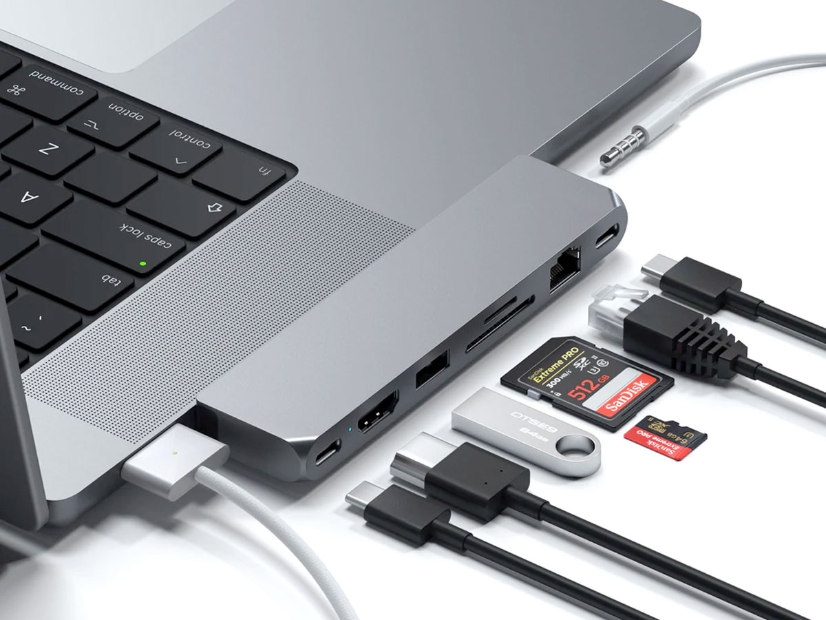 Satechi USB-C Pro Hub Max voor MacBook - Space Grey