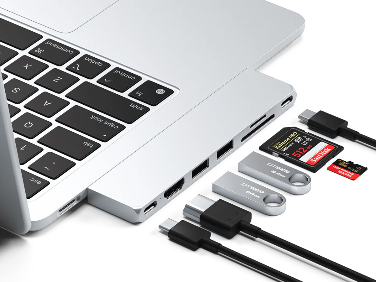 Satechi USB-C Pro Hub Slim voor MacBook - Zilver