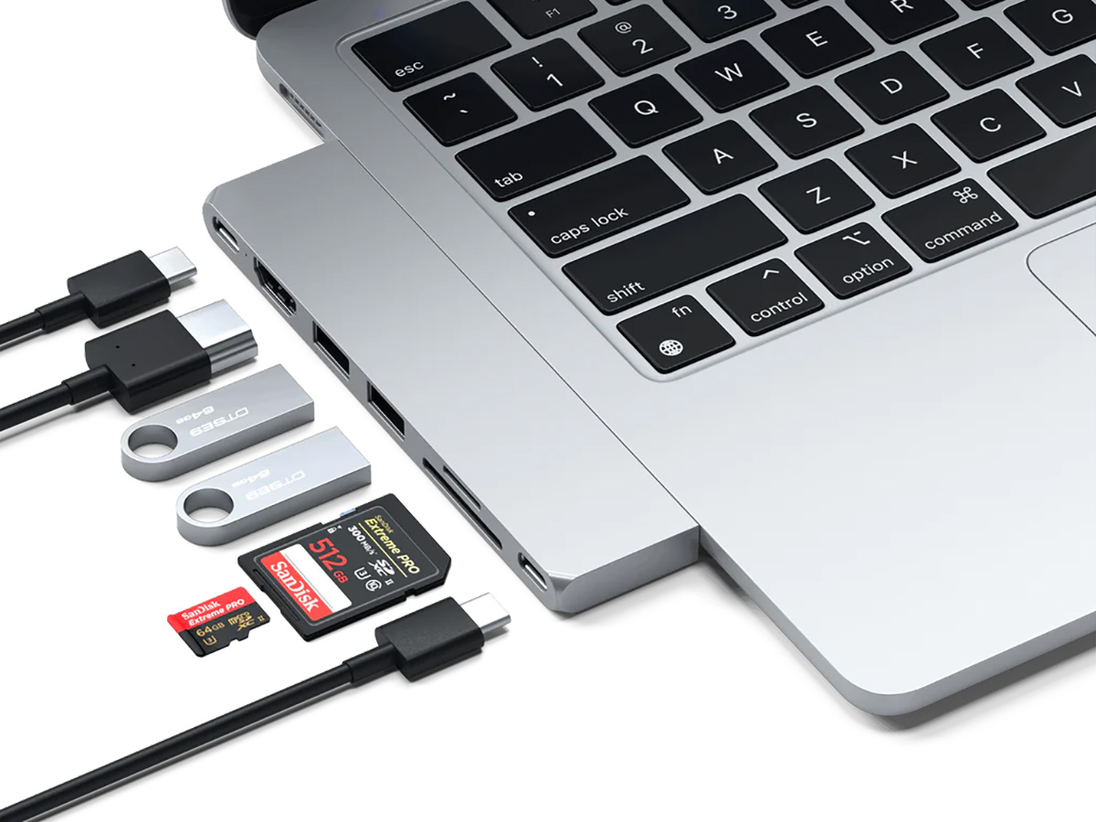 Satechi USB-C Pro Hub Slim voor MacBook - Zilver