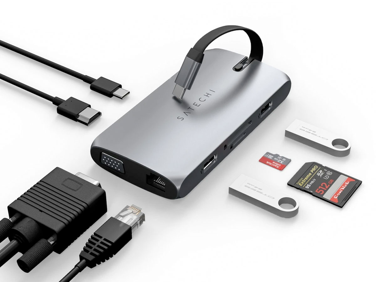 Interpretatief Recreatie Mars Satechi USB-C On-The-Go Multi-Port Adapter met 2 Kabels