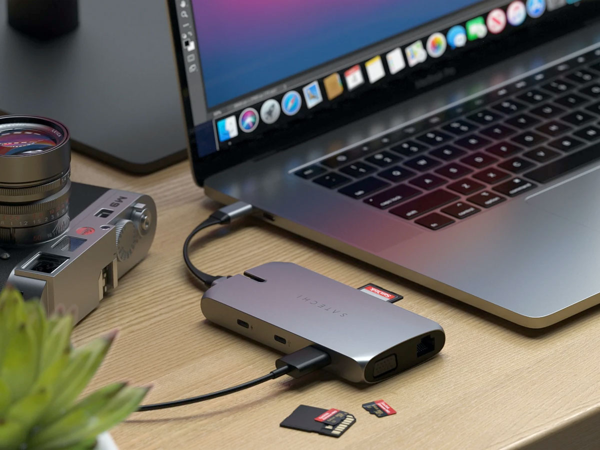 Satechi USB-C On-The-Go Multi-Port Adapter met 2 Kabels