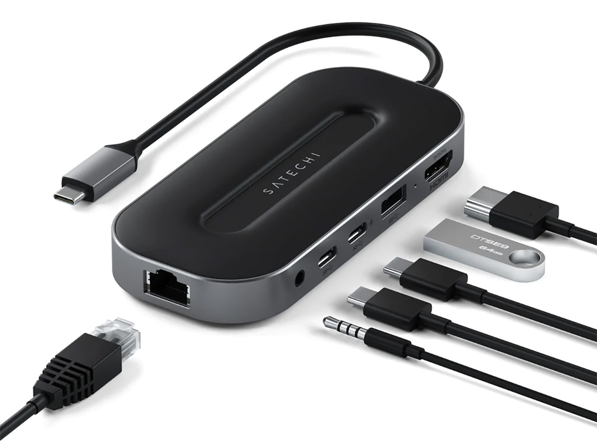 Satechi USB4 Multiport Adapter Dock met 2,5G Ethernet & 8K HDMI 