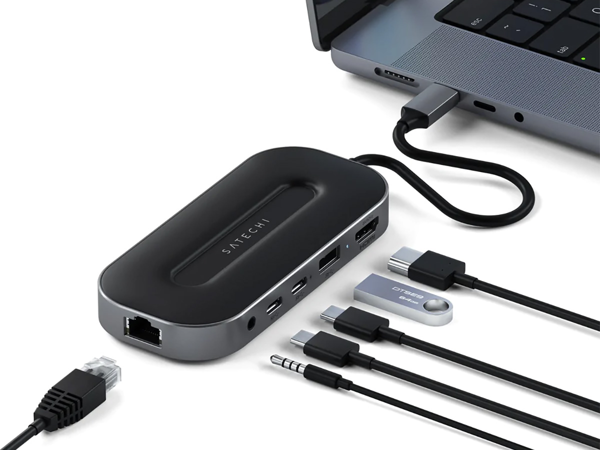 Satechi USB4 Multiport Adapter Dock met 2,5G Ethernet & 8K HDMI 