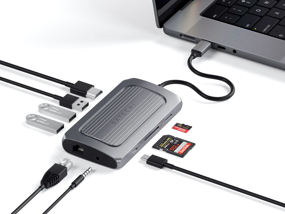 Satechi USB4 Multiport Adapter Hub Dock met 8K HDMI 