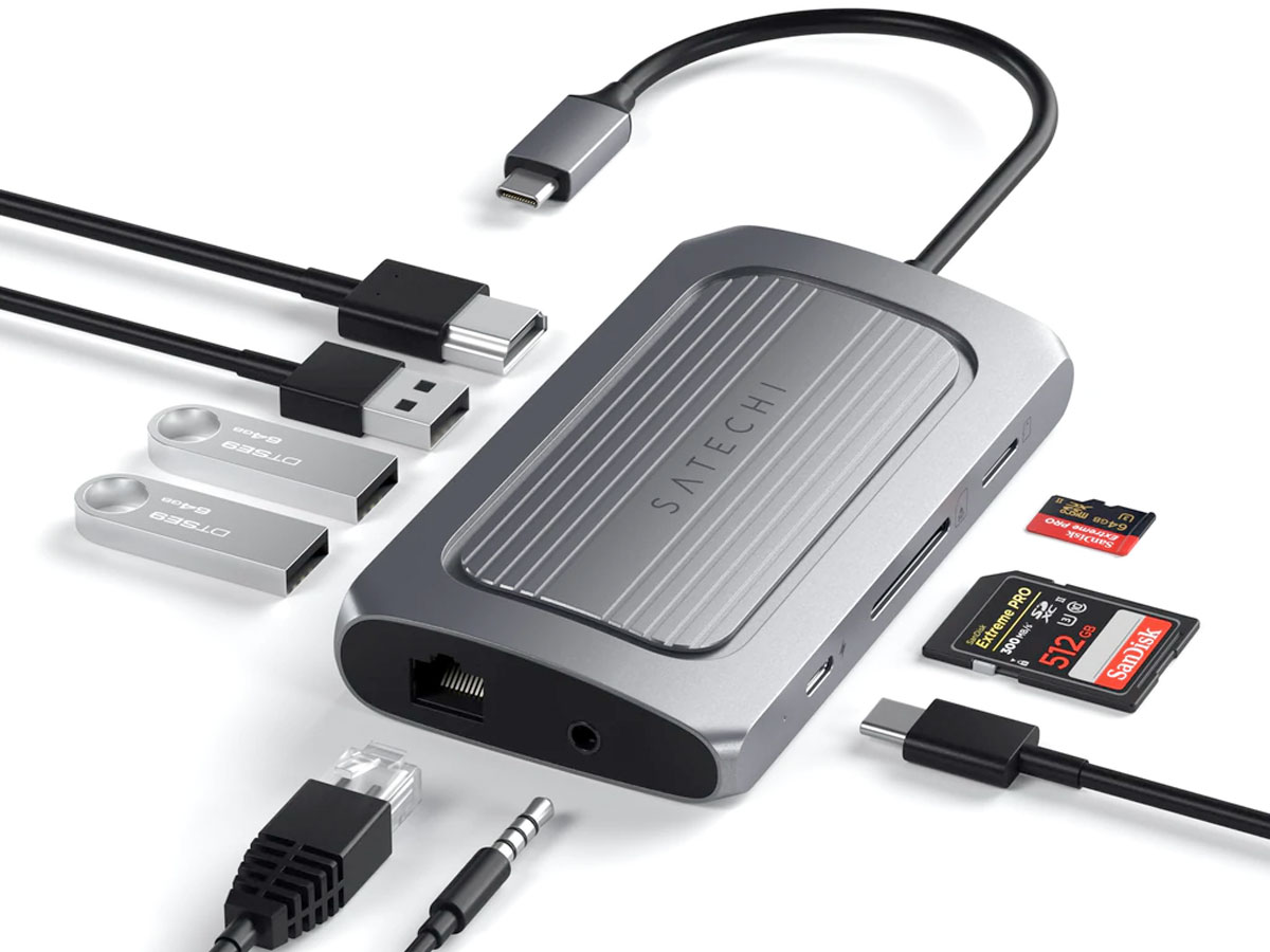 Satechi USB4 Multiport Adapter Hub Dock met 8K HDMI 