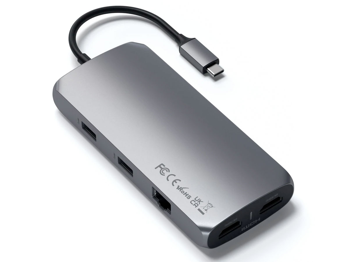 Satechi USB-C Multi-Port MX Adapter Dock Dual HDMI voor M1 Mac