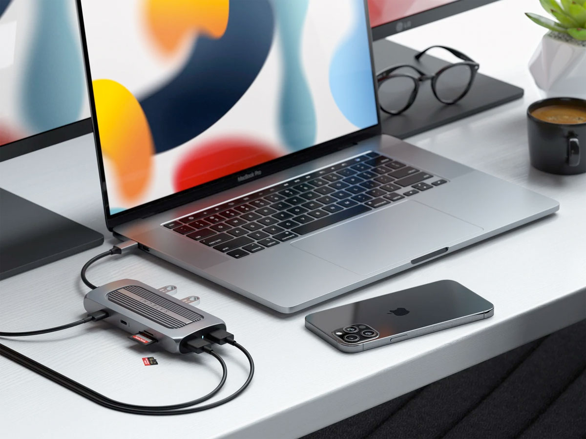 Satechi USB-C Multi-Port MX Adapter Dock Dual HDMI voor M1 Mac