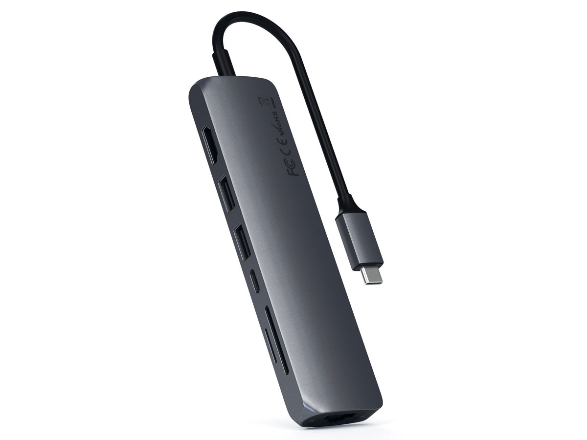 Satechi USB-C Slim Multi-Port Adapter Ethernet - Space Grey