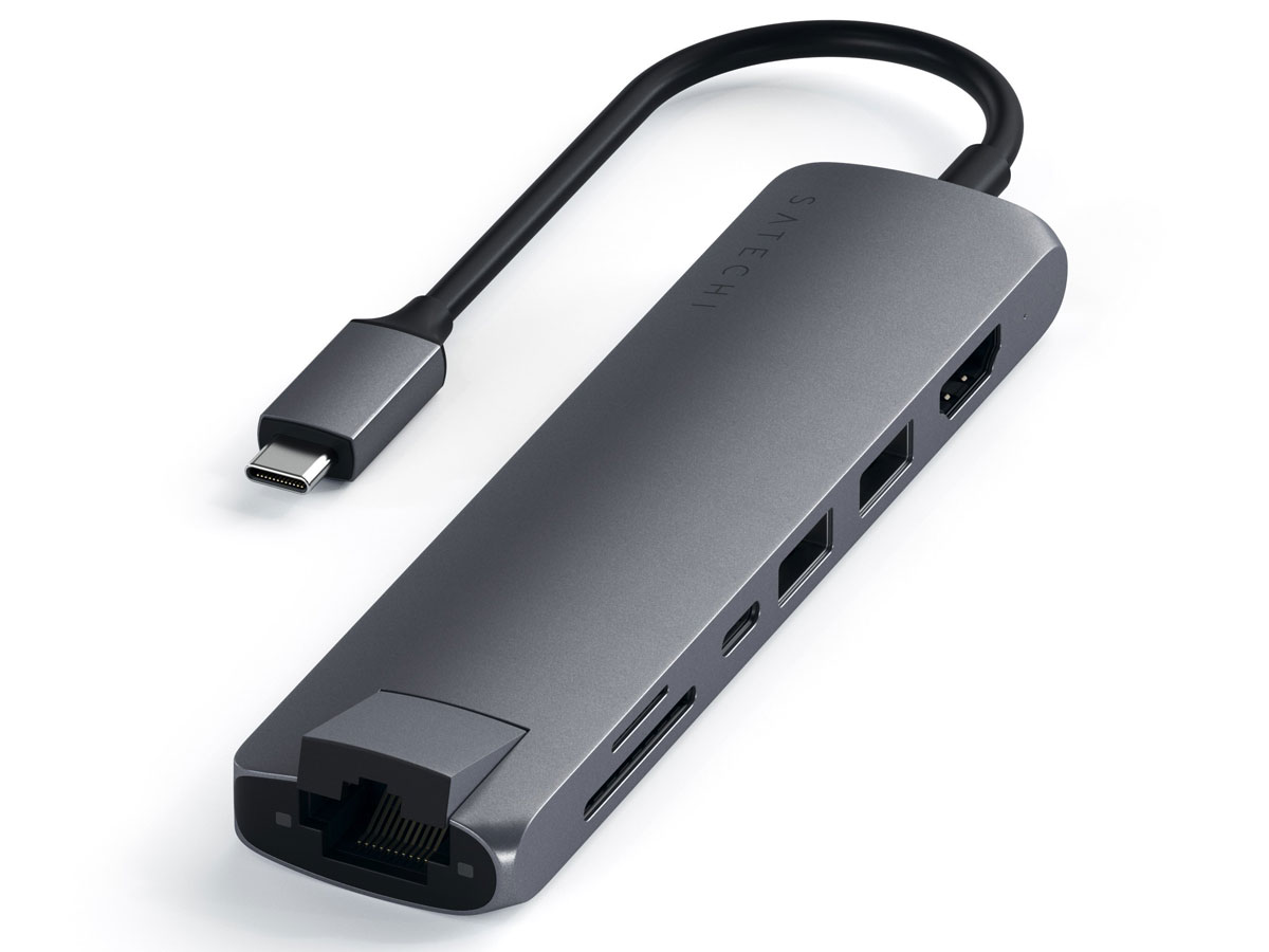 Satechi USB-C Slim Multi-Port Adapter Ethernet - Space Grey