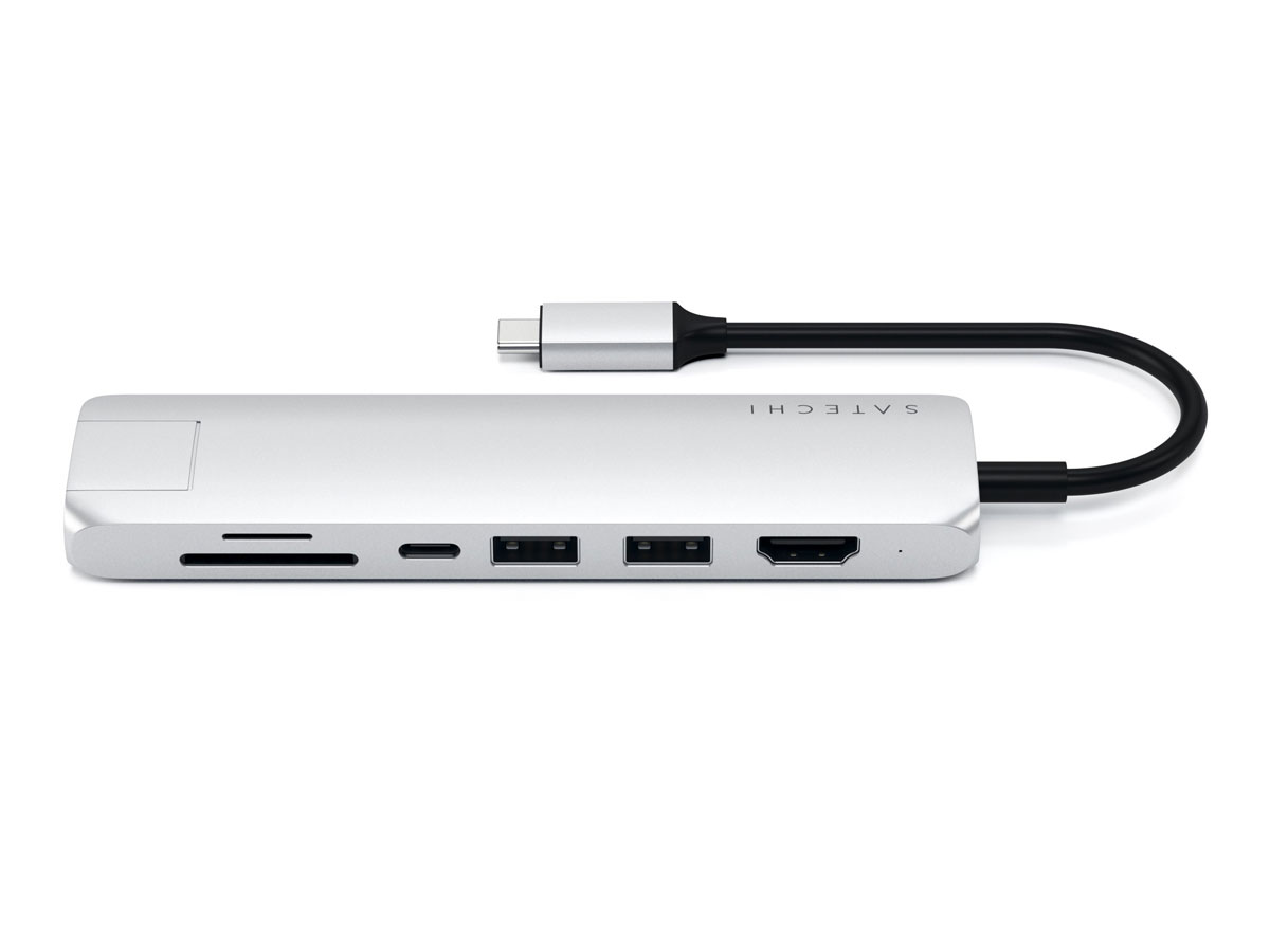 Satechi USB-C Slim Multi-Port Adapter Ethernet - Zilver